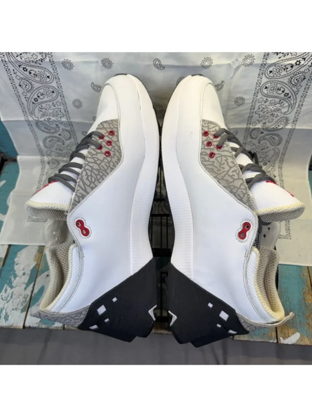 Nike Air Jordan ADG 2 Golf Shoe Elephant Print White Black Mens 14 CT7812-100